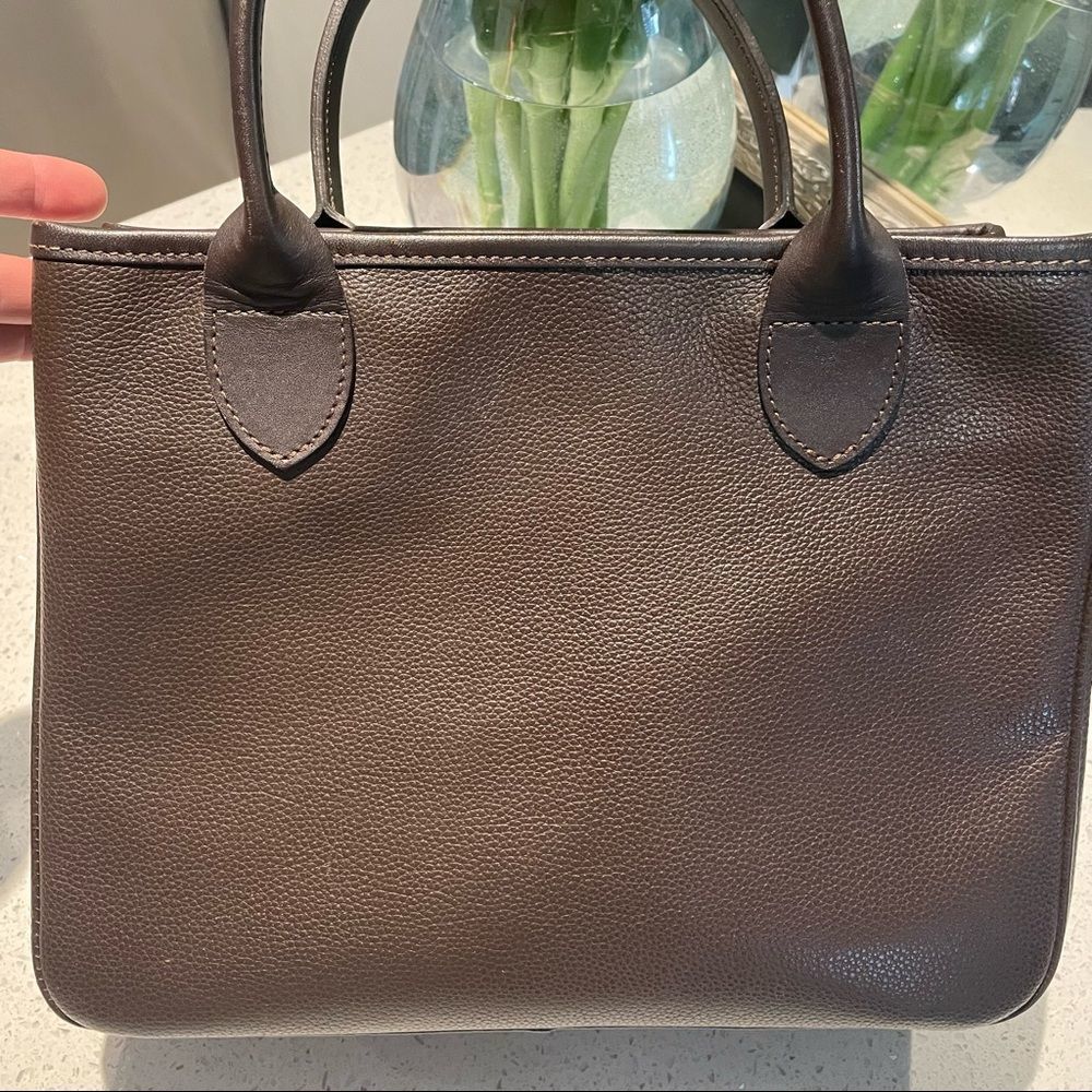 Longchamp Brown Leather Tote Bag - Picture 10 of 16